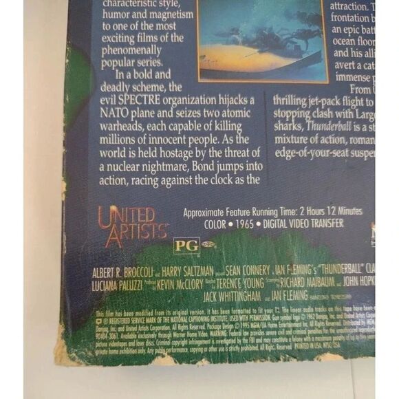 Thunderball The James Bond 007 Collection VHS Tape - Picture 5 of 10